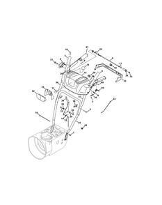 Handle And Frame Diagram and Parts List for 3X26-INCH31BH55TA (31BH55TA756)(2015) Cub Cadet Snow Blower